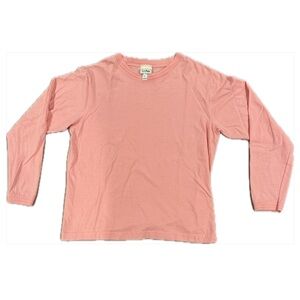 💕 Women’s L.L. Bean long sleeve peach top, size medium in excellent condition